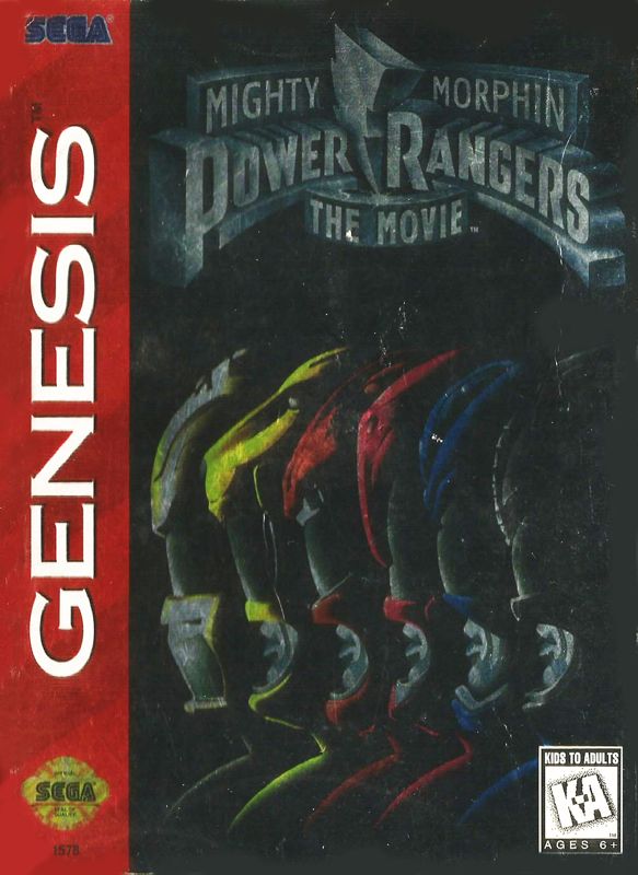 Mighty Morphin Power Rangers The Movie box art for Sega Genesis